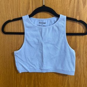 Blue Garage crop tank top